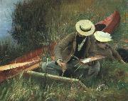John Singer Sargent Paul Helleu Sketching With his Wife painting